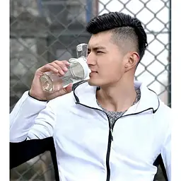 Пляшка для води Xiaomi Quange Full sports cup black Pc Material 480 мл (6972229764961) - мініатюра 5