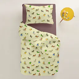 Дитяча постільна білизна в ліжечко FUNNY DOGS CS3, пісочний (PetDogs_100Chocolate_140) - мініатюра 2