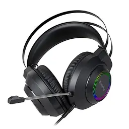 Навушники BlazeCore RGB, Black, 2x3.5 мм, мікрофон ColorWay teh0028026 - мініатюра 3