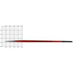 Пензель синтетика кругла Carrot 1097R №000 коротка ручка Kolos