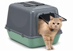 Закритий туалет для котів Ferplast Clear Cat 20 чорний 55x40x38 см 72053199 - мініатюра 3