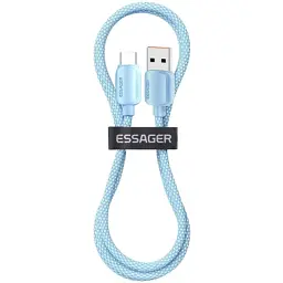 Дата кабель USB 2.0 AM to USB-C 1.0m 100W blue Essager (EXC7A-WL03-P) - мініатюра 4