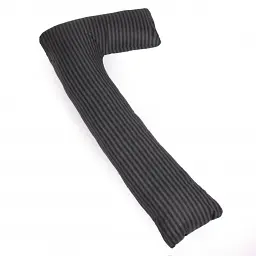 Подушка для вагітних та відпочинку MirSon Г-подібна №5002 Color Line Stripe Black 140х40х20 см чорна (2200010969535) - мініатюра 2