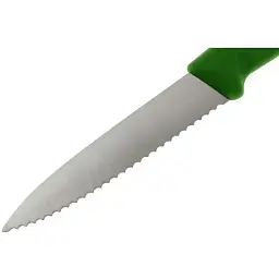 Ніж Victorinox серрейторне лезо 8.5 см нержавіюча сталь універсальний зелений - мініатюра 2