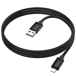 Дата кабель Hoco X122 Benefit USB to Lightning 2.4A (1m) Black - мініатюра 5