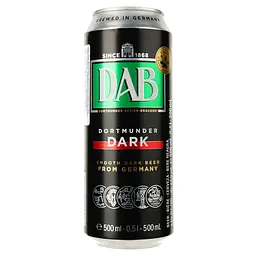 Пиво DAB Dark, темное, ж/б, 4,8%, 0,5 л