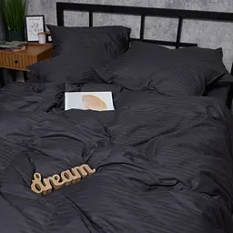 Підковдра Moon&Star Satin Stripe Dark Serenity Полуторна Євро 160x220 см - мініатюра 3