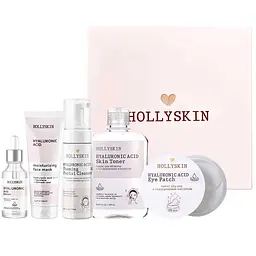 Набір косметики для обличчя Hollyskin Hyaluronic Acid Care Maxi Set: Сироватка 30 мл + Маска 100 мл + Очисна пінка 150 мл + Тонік 250 мл + Патчі під очі 100 pcs - мініатюра 2