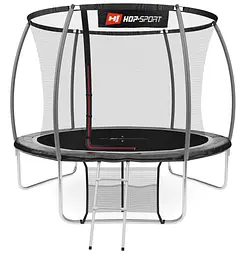 Батут Hop-Sport Premium 10ft (305см) чорно-сірий з внутрішньою сіткою - мініатюра 4
