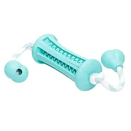 Іграшка для закладки ласощів з мотузкою Derby Rubber Dog Chew Toy Stick, Small Блакитний