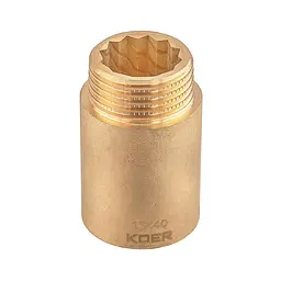 Подовжувач Koer Kf.E10-40.Wn - 1"-40мм без нікелю KR5673 - мініатюра 3