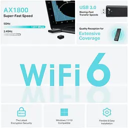Адаптер WiFi TP-Link Archer TX20U AX1800, USB - мініатюра 7