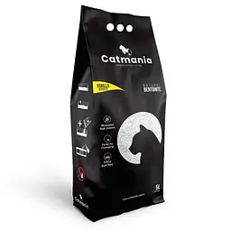 Бентонітовий наповнювач Catmania ваніль + жовті гранули, 5 л