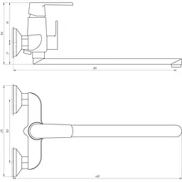 Змішувач для ванни Globus Lux Laguna GLA-0208 - мініатюра 4