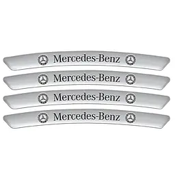 Емблема обода колеса Mercedes-Benz 4 шт Алюміній наклейка на диски на скотчі
