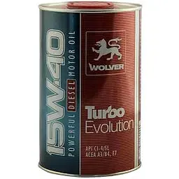 Олива моторна Wolver Turbo Evolution 15W-40 API CI-4/SL 1 л (46815)