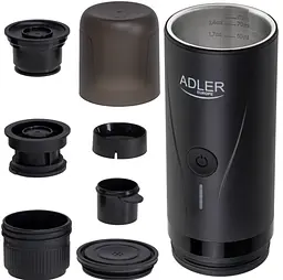 Портативна кавоварка Adler AD 4400 акумулятор 7500 мАг тиск 20 бар живлення від USB для мелених зерен та капсул Nespresso - мініатюра 8