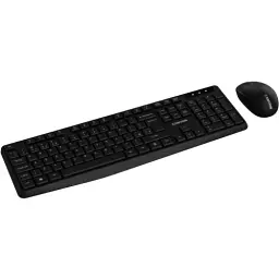 Комплект бездротовий Canyon SET-W01, Black, USB 2.4GHz, клавіатура (105 кнопок, 1xAAA) + миша (оптична, 3 кнопки, 1200 dpi, 1xAA) (CNE-HSETW01) - мініатюра 3