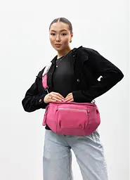 Сумка бананка Sambag DistrictDart рожева 38×21 см (80460406)