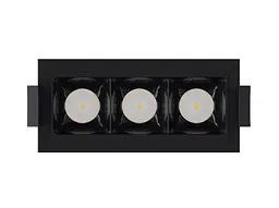 Світильник точковий врізний KLOODI KD-POINT 3X2 6W 4K BK - мініатюра 3