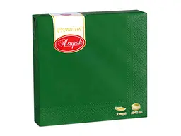 Серветка кольорова Алсу-Пак 20шт 33x33см Зелена