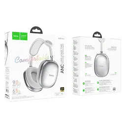 Накладні бездротові навушники W55 Plus Happiness ANC noise reduction Silver Hoco teh0030600 - мініатюра 5