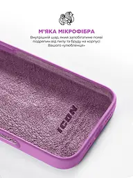 Силиконовый чехол для Apple iPhone 16 Plus, ICON2 Case, фиолетовый, противоударный, панель, защита всего корпуса, матовая поверхность Soft Touch, выступает над дисплеем, совместим с защитными стеклами и пленками, с микрофиброй, ArmorStandart (ARM79632) - мініатюра 7