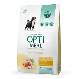 Сухий корм для собак Optimeal для великих порід зі смаком курки 4 кг (4820083905551)