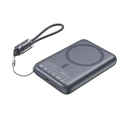 Повербанк 10000mAh Choetech B862 Grey 22.5W QC3.0 PD3.0 бездротова магнітна зарядка MagSafe (43-00168) - мініатюра 1