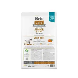 Сухий корм Brit Care Dog Grain-free Senior & Light для старіючих собак, беззерновий з лососем, 3 кг - мініатюра 5