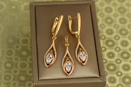 Набір Xuping Jewelry Сльоза світла золотистий