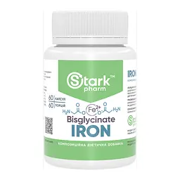 Залізо Stark Pharm 36 мг (Iron Bisglycinate) - 60 капсул