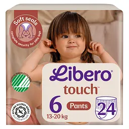 Підгузки-трусики Libero Touch Pants 6 (13-20 кг), 24 шт. - мініатюра 1