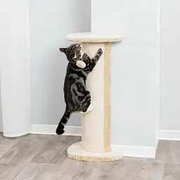 Дряпка Trixie для котів Lorca кутова з іграшкою сизаль/плюш бежева 37x27х75 см - мініатюра 2