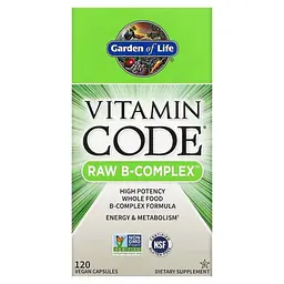 Сирі вітаміни В-комплекс Garden of Life RAW B-Complex 120 вегетаріанських капсул - мініатюра 2