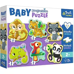 Пазлы Trefl Baby Progressive 6 в 1 Экзотические животные