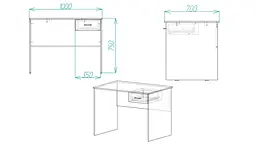 Стіл комп'ютерний Бад Ferrum-decor 750x1000x700 ДСП Дуб Сонома 16 мм (FRD-104767) - мініатюра 5