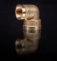 Коліно перехідне Lexline К.0112-В 1/2"х 3/4"В посилене латунь 30412 - мініатюра 2