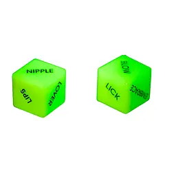Неонові кубики Love Dice Glow In The Dark білі, 2 шт. - мініатюра 5