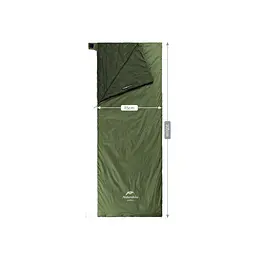 Спальник надлегкий Naturehike Summer LW180 NH21MSD09 лівий, (15°C), p-p XL, зелений - мініатюра 11