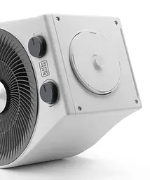 Тепловентилятор BLACK+DECKER 2,0 кВт, площа обігріву 20 кв.м., підлоговий, білий (BXFSH2000E) - мініатюра 4