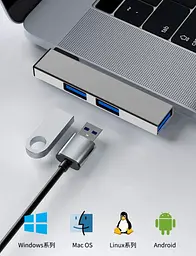 Адаптер Перехідник GT USB на USB 3.0 Bodasan Gray (W050728) - мініатюра 2