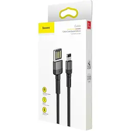 Кабель Baseus Cafule Lightning Special Edition 2.4A (1m) gray (CALKLF-GG1) - мініатюра 3