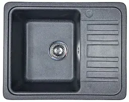 Кухонна мийка Adamant SMALL графіт 570x455x180 мм, з крилом 57 см - мініатюра 1