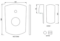 Змішувач прихованого монтажу Jaquar Kubix Prime KUP-CHR-35065KPM, Хром - мініатюра 2