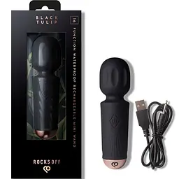 Вибромассажер Rocks Off Mini Wand Black Tulip - миниатюра 6