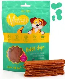 Ласощі Дієтичні чіпси з кролика для собак з чутливим травленням Mavsy-Dried Rabbit Chip 100 г