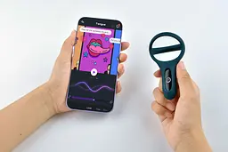 Подвійне ерекційне кільце Fun Town Rise Turquoise, керування зі смартфона - мініатюра 8