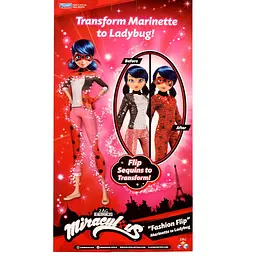 Лялька Miraculous Леді Баг та Супер-Кіт у костюмі з паєтками - Модне перетворення Марінетт у Леді Баг, 26 см (50375) - мініатюра 8