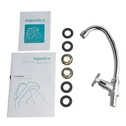 Змішувач QN 1/2" монокран на гайці (КРАТНО 2шт) AQUATICA QN-1G158C (9786600) - мініатюра 5